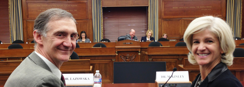 Ed Lazowska and Katherine McKinley testifying before Congress